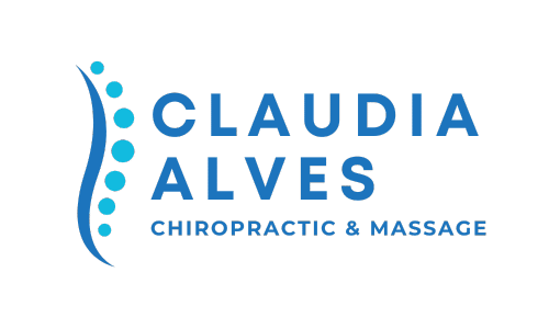 a logo with blue text