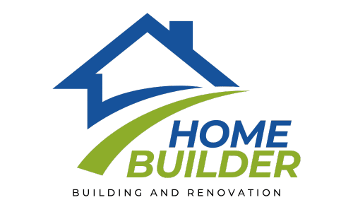 a logo with a house and text