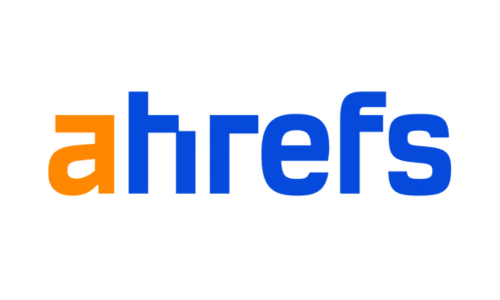 a blue and orange logo